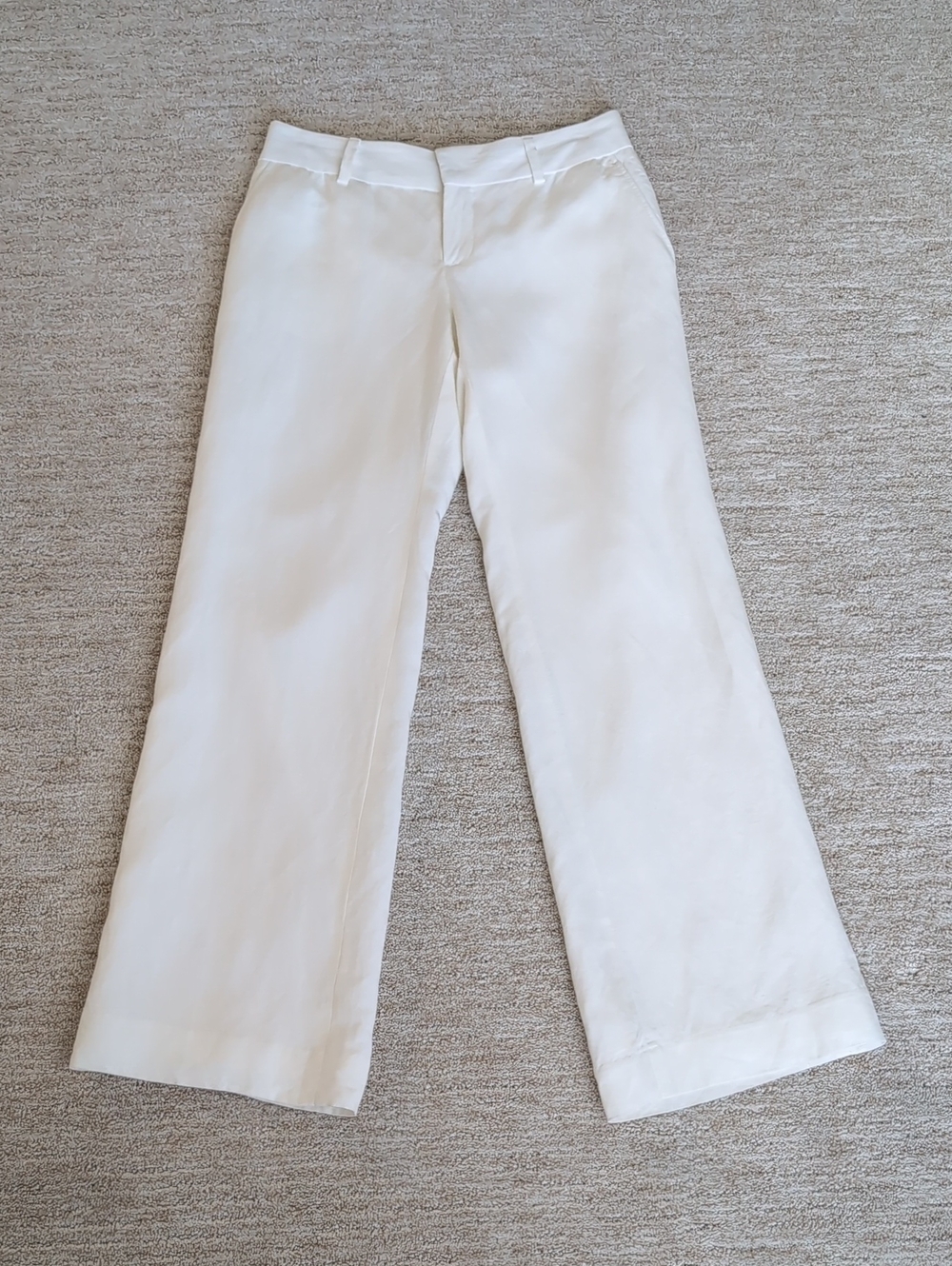 Banana Republic Cream Wide-Leg Dress Pants